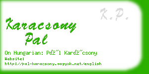karacsony pal business card